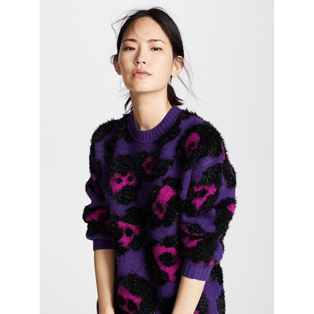 Marc Jacobs cheetah leopard purple pink sweater